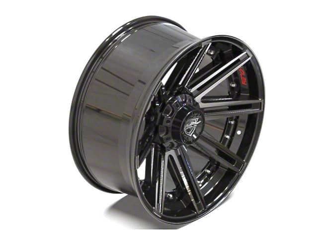 4P08 20x10 6x135mm & 6x5.5" Gloss Black w/ Brushed Face & Tinted Clear