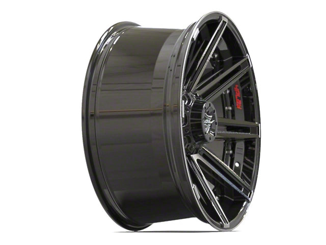 4P08 20x10 6x135mm & 6x5.5" Gloss Black w/ Brushed Face & Tinted Clear