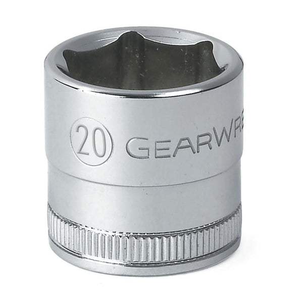 GearWrench Socket Std 3/8 DR 6PT 20MM - GWR-80330 | GarageAndFab.com