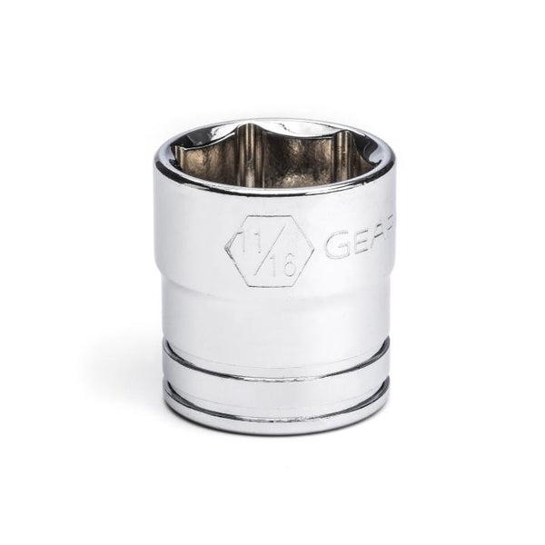 GearWrench Socket Std 3/8 DR 6PT 11/16 - GWR-80357 | GarageAndFab.com