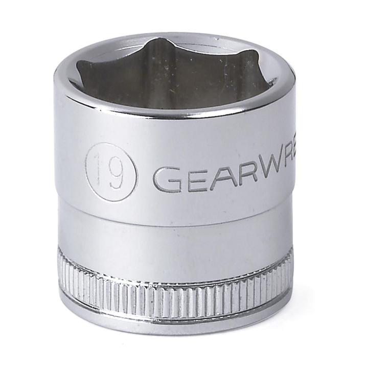 GearWrench Socket Std 3/8 DR 6PT 19MM - GWR-80387 | GarageAndFab.com