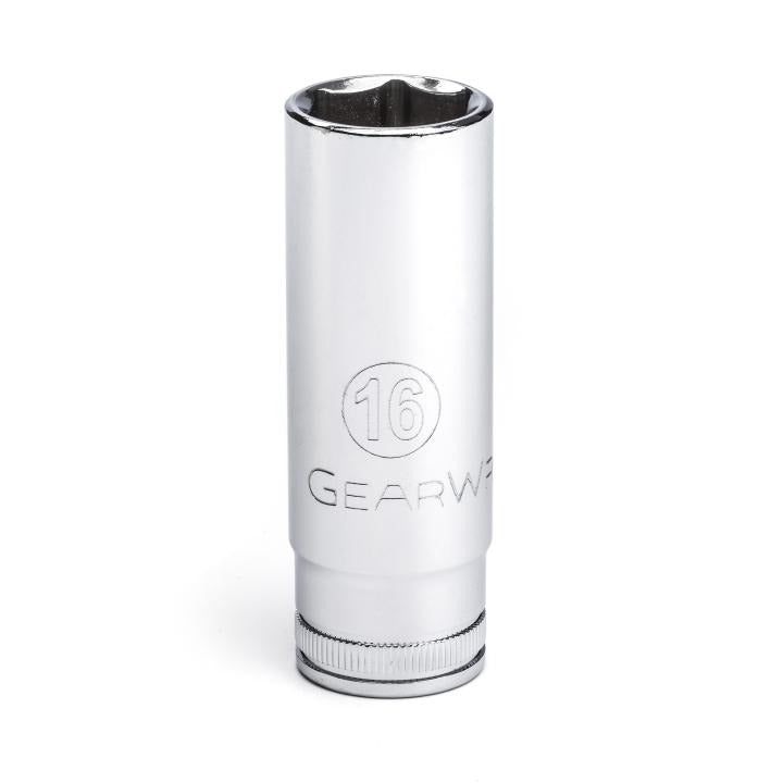 GearWrench Socket Deep 3/8 DR 6PT 16MM - GWR-80398 | GarageAndFab.com