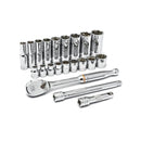 GearWrench Set Socket Sae Std/Deep 3/8 DR 6 & 12PT 21Pc - GWR-80557 | GarageAndFab.com