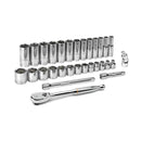 GearWrench Set Socket Sae 3/8 DR 6PT 30Pc - GWR-80569 | GarageAndFab.com