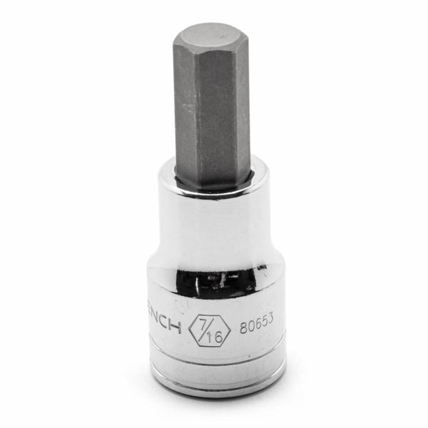 GearWrench Socket Hex Bit 1/2DR 7/16 - 80653 - GWR-80653 | GarageAndFab.com