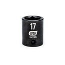 GearWrench 3/8"Drive 17MM Standard Impact Socket - GWR-84318N | GarageAndFab.com