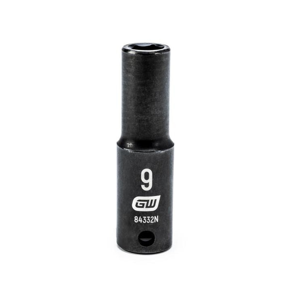 GearWrench 3/8"Drive 9MM Deep Impact Socket - GWR-84332N | GarageAndFab.com