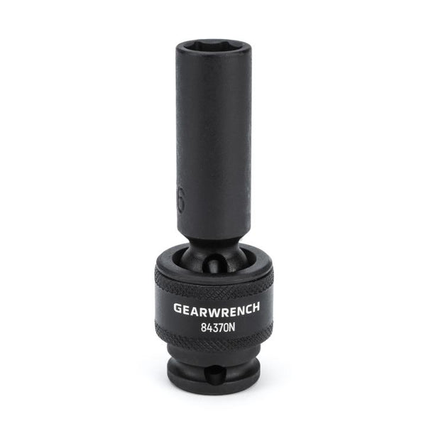 GearWrench 3/8" DR 6PT Deep Univ Socket 7/16" - GWR-84370N | GarageAndFab.com