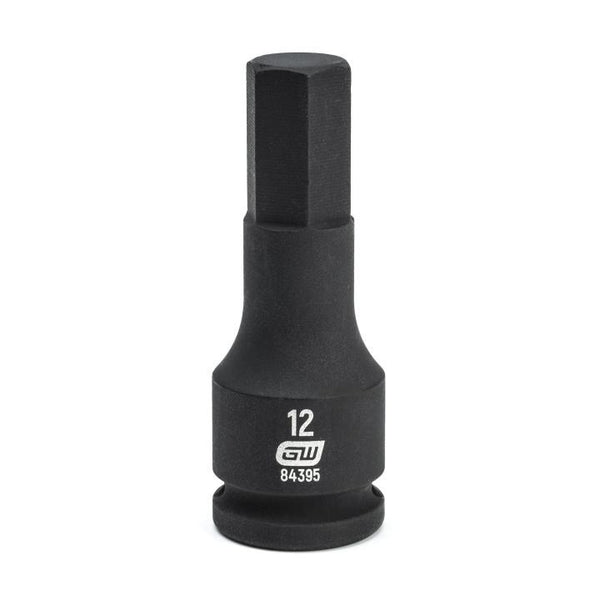 GearWrench Socket Hex Impact 3/8 DR 12MM - GWR-84395 | GarageAndFab.com