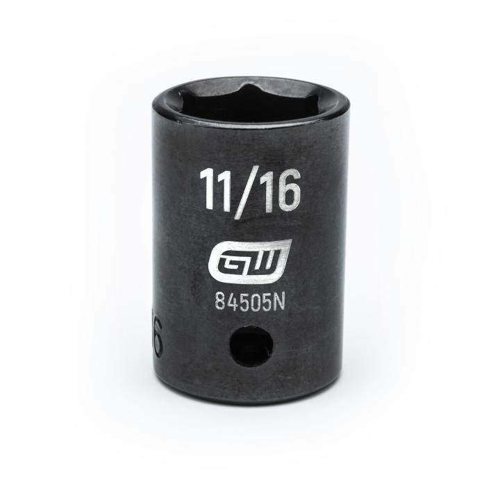 GearWrench 1/2"Drive 11/16" Standard Impact Socket - GWR-84505N | GarageAndFab.com