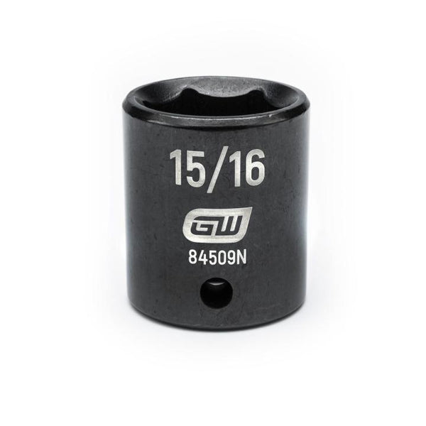 GearWrench 1/2"Drive 15/16" Standard Impact Socket - GWR-84509N | GarageAndFab.com