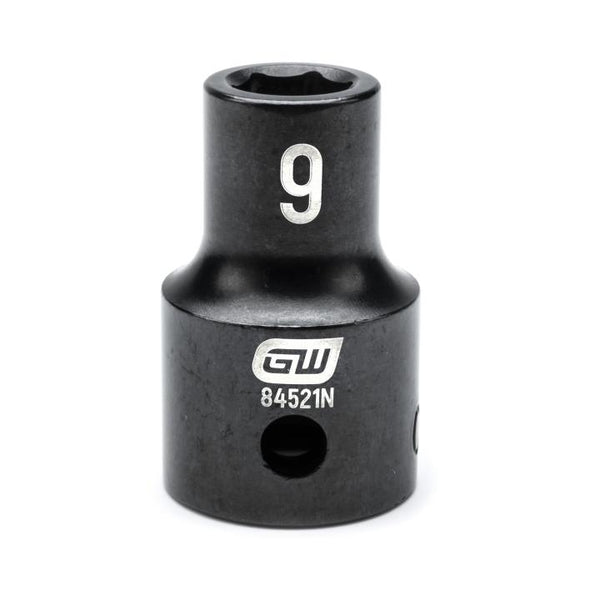 GearWrench 1/2"Drive 9MM Standard Impact Socket - GWR-84521N | GarageAndFab.com