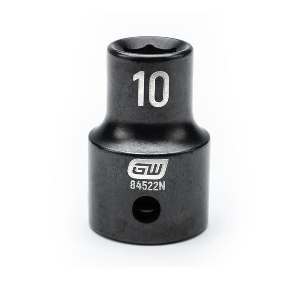 GearWrench 1/2"Drive 10MM Standard Impact Socket - GWR-84522N | GarageAndFab.com