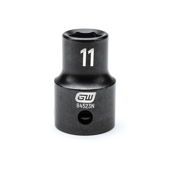 GearWrench 1/2"Drive 11MM Standard Impact Socket - GWR-84523N | GarageAndFab.com