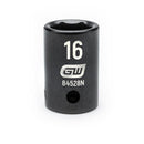 GearWrench 1/2"Drive 16MM Standard Impact Socket - GWR-84528N | GarageAndFab.com