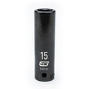 GearWrench 1/2"Drive 15MM Deep Impact Socket - GWR-84573N | GarageAndFab.com