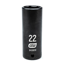 GearWrench 1/2"Drive 22MM Deep Impact Socket - GWR-84580N | GarageAndFab.com