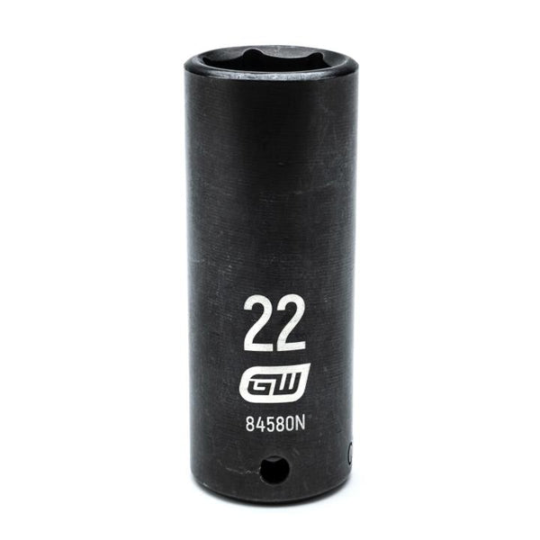 GearWrench 1/2"Drive 22MM Deep Impact Socket - GWR-84580N | GarageAndFab.com