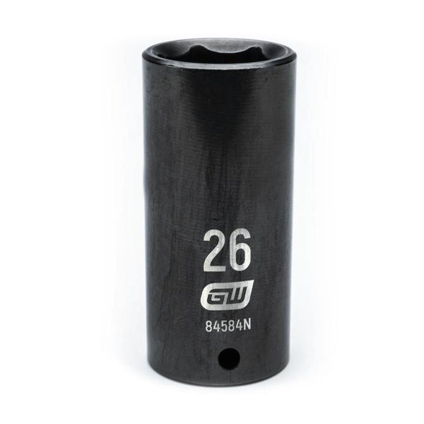GearWrench 1/2"Drive 26MM Deep Impact Socket - GWR-84584N | GarageAndFab.com