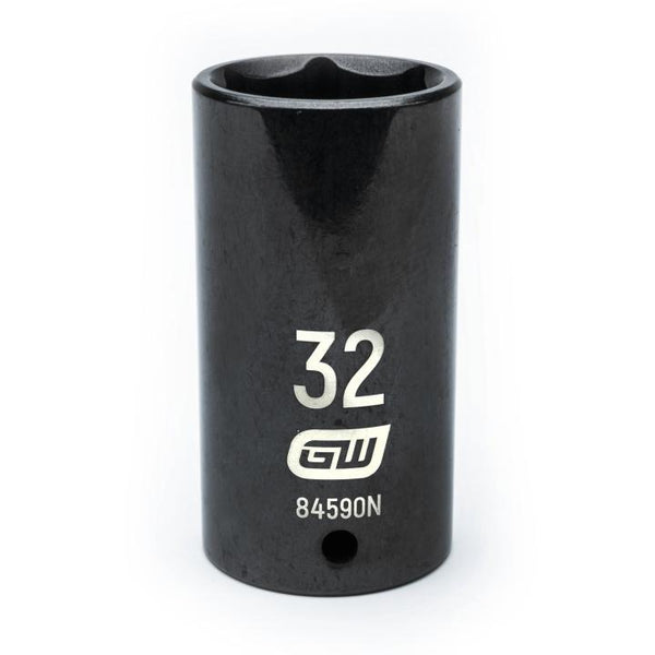 GearWrench 1/2"Drive 32MM Deep Impact Socket - GWR-84590N | GarageAndFab.com