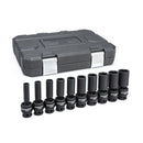 GearWrench Set Socket Impact Deep Unv Sae 1/2DR 10Pc - GWR-84943N | GarageAndFab.com