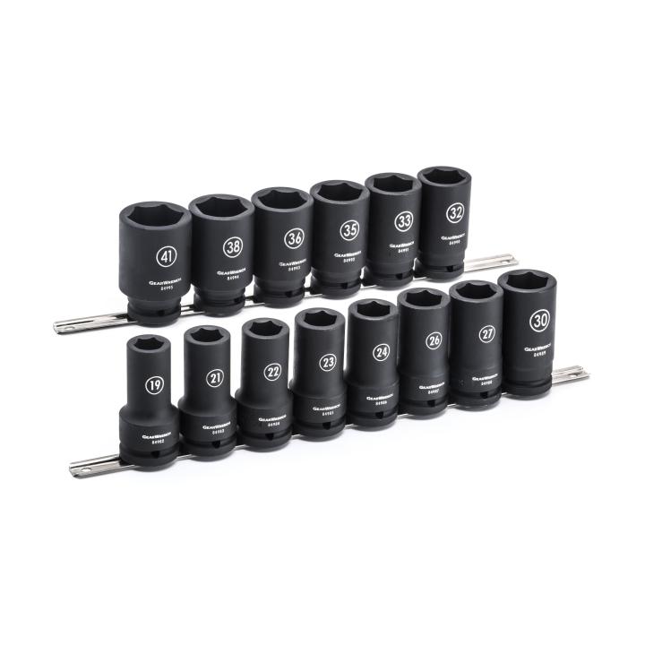 GearWrench Set Socket Deep Impact 14Pc 3/4In DR 6PT MM - GWR-84972 | GarageAndFab.com