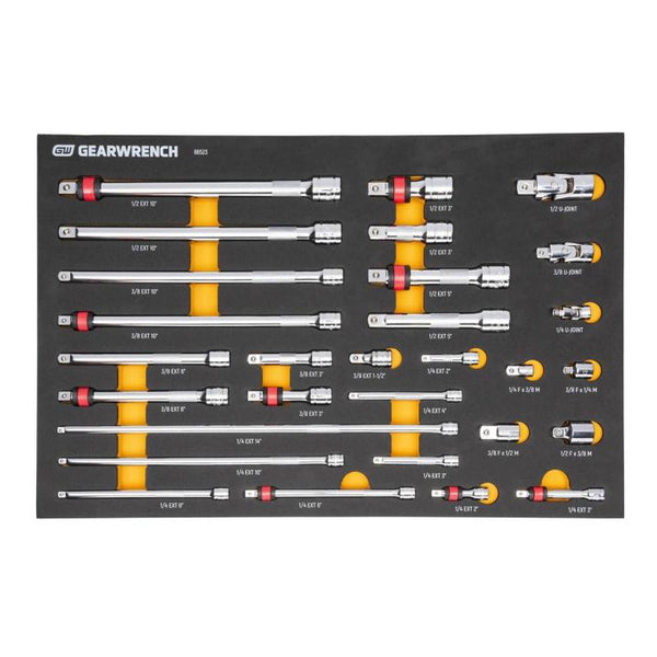 GearWrench Modset 1/4 3/8 1/2 Drive Tool Set, 29Pc - GWR-86523 | GarageAndFab.com