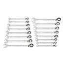 GearWrench Set Wrench Rat Combination Rev Met 90T 16Pc 8- 25MM - GWR-86629 | GarageAndFab.com