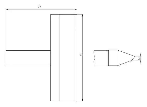 WELLER Rtu 330 K Ms Tip Blade 33.0 - WEL-T0050106999 | GarageAndFab.com