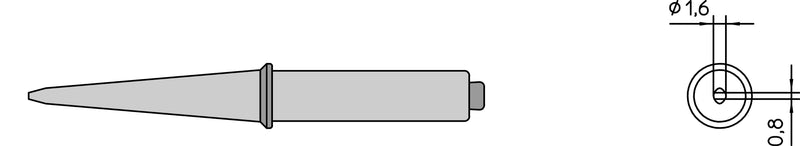 WELLER Tip,Screwdriver,800F,3/16",For W60/W60P - Ct5D8 - WEL-CT5D8 | GarageAndFab.com