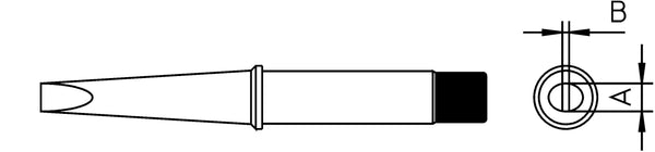 WELLER Tip,Screwdriver,700F,1/8",For W100/W100P - Ct6C7 - WEL-CT6C7 | GarageAndFab.com