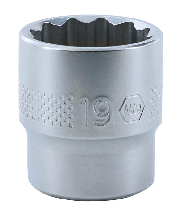 WIHA TOOLS 12 Point - 3/8 Inch Drive Socket - 19.0Mm - WIH-33734 | GarageAndFab.com