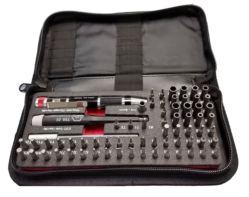 WIHA TOOLS 68 Piece System 4 Esd Safe Master Technician Ratchet And Microbits Set - WIH-75971 | GarageAndFab.com