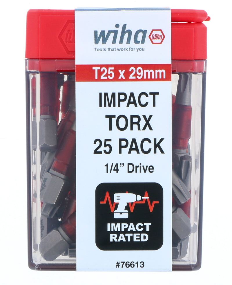 WIHA TOOLS Impact Bit T25X29Mm 25Pk - WIH-76613 | GarageAndFab.com