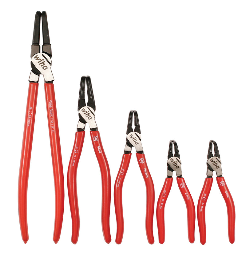 WIHA TOOLS 5 Piece Classic Grip 90 Internal Ring Pliers Set - WIH-32627 | GarageAndFab.com