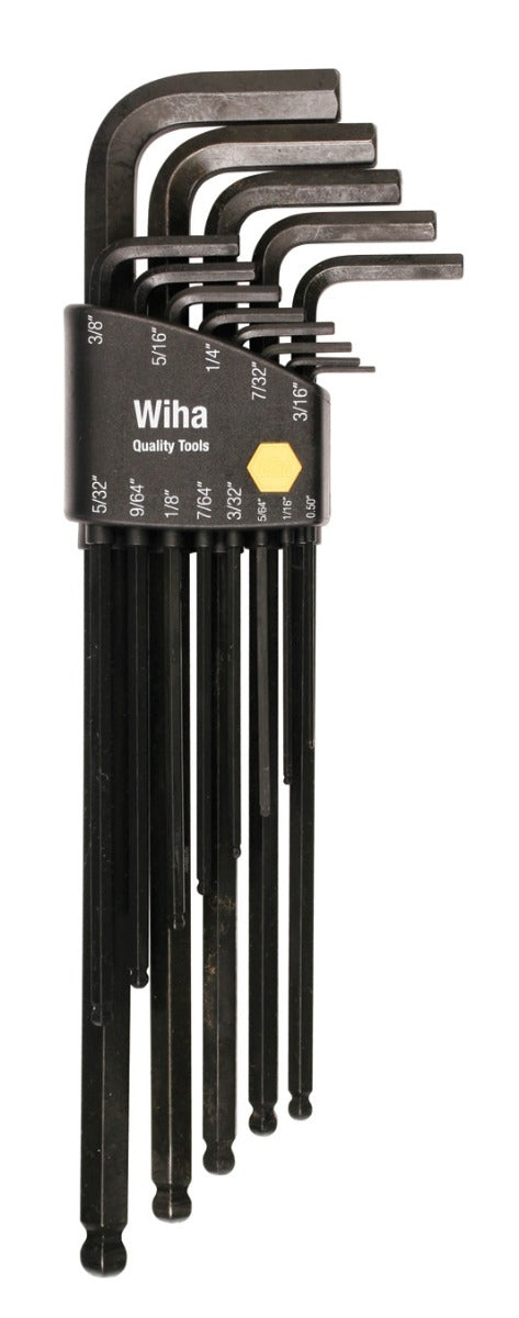 WIHA TOOLS 13 Piece Ball End Long Arm Hex L-Key Set - Inch - 36991 - WIH-36991 | GarageAndFab.com