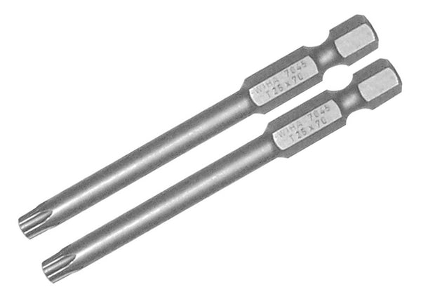 WIHA TOOLS Torx Power Bit T15 X 70Mm - 2 Pack - WIH-73941 | GarageAndFab.com