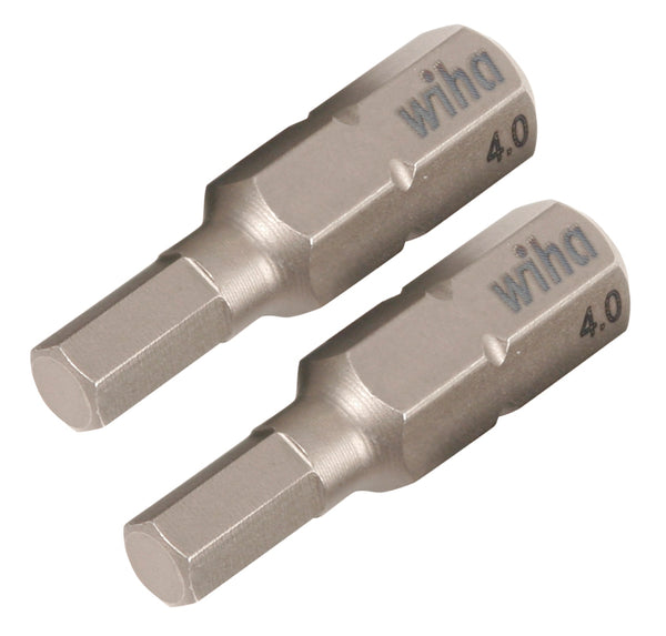 WIHA TOOLS Hex Insert Bit 4.0 X 25Mm - 2 Pack - WIH-73305 | GarageAndFab.com