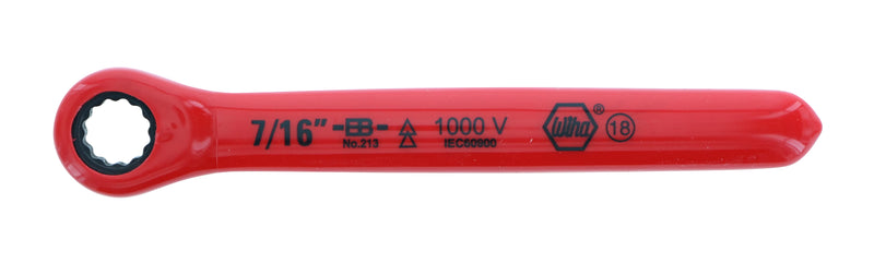 WIHA TOOLS Insulated Ratchet Wrench 7/16" - WIH-21327 | GarageAndFab.com