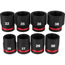 Milwaukee Electric 8-Pc 3/4" Drive, 6 Pt. Metric Standard Impact Socket Set, 26Mm  38Mm - MLW-49-66-7019 | MFVCanada.com