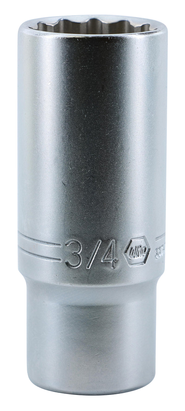 WIHA TOOLS 12 Point - 3/8" Drive Deep Socket 3/4" - WIH-33747 | GarageAndFab.com