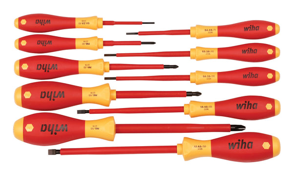 WIHA TOOLS 10 Piece Insulated Softfinish Screwdriver Set - WIH-32093 | GarageAndFab.com
