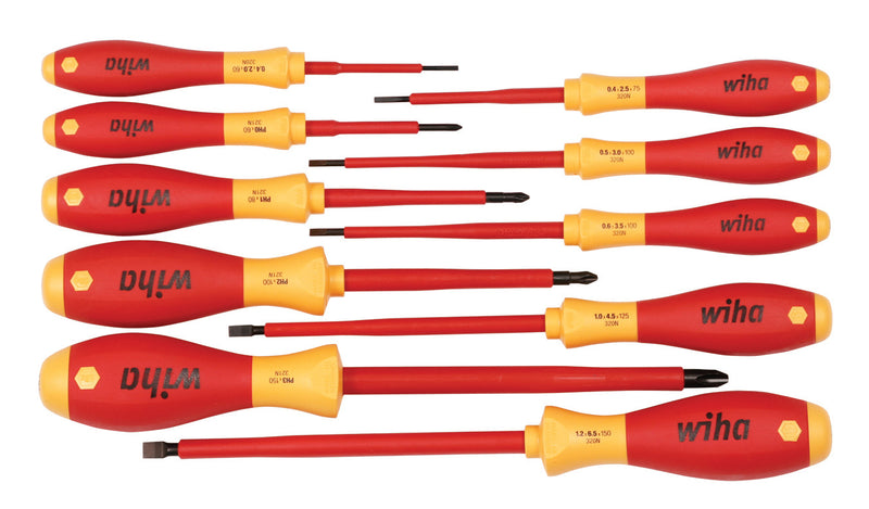 WIHA TOOLS 10 Piece Insulated Softfinish Screwdriver Set - WIH-32093 | GarageAndFab.com