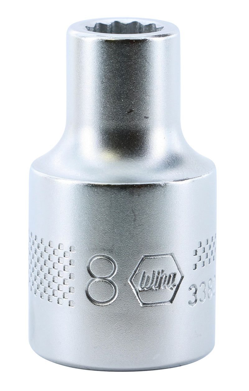 WIHA TOOLS 12 Point - 1/2" Drive Socket 8.0Mm - WIH-33824 | GarageAndFab.com