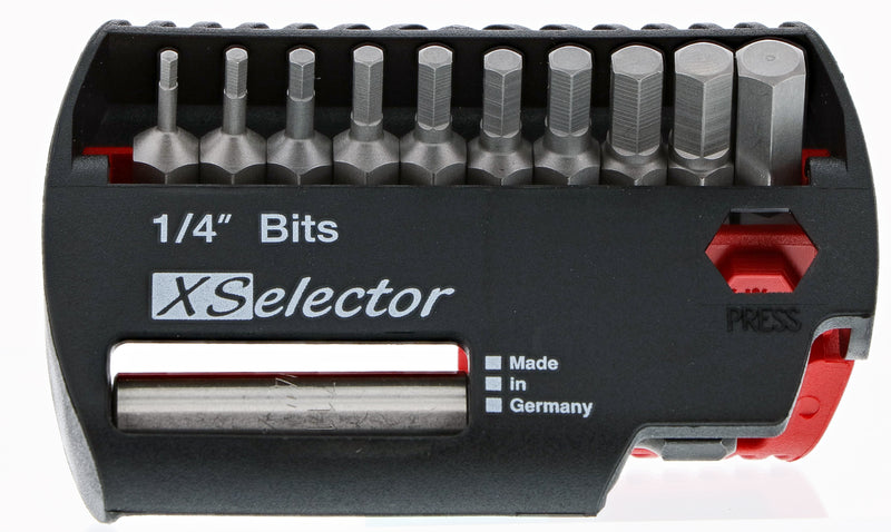WIHA TOOLS 11 Piece Hex Xselector And Magnetic Bit Holder Set - 1/16" - 1/4" - WIH-79446 | GarageAndFab.com