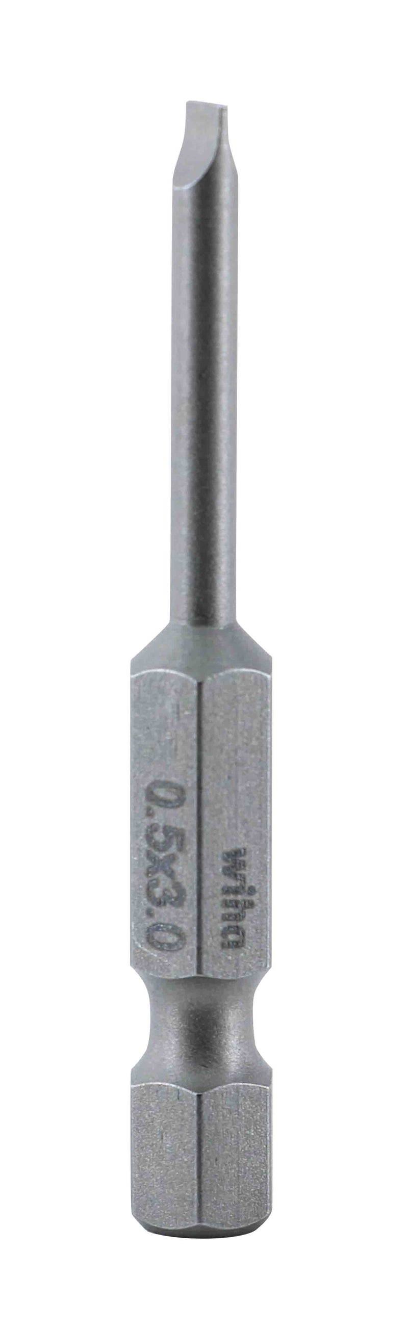 WIHA TOOLS Slotted Power Bit 3.0 X 50Mm - WIH-74003 | GarageAndFab.com