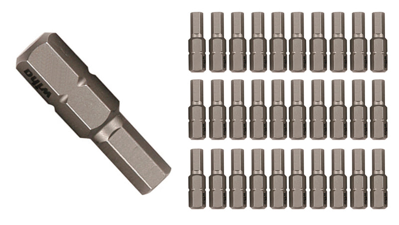 WIHA TOOLS Hex Contractor Insert Bit 3/16" X 25Mm - 30 Piece - WIH-72511 | GarageAndFab.com