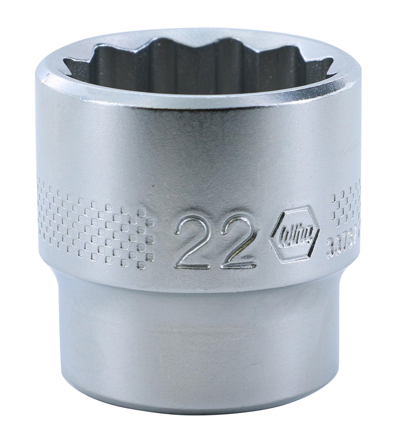 WIHA TOOLS 12 Point - 3/8 Inch Drive Socket - 22.0Mm - WIH-33737 | GarageAndFab.com