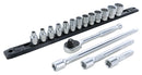 WIHA TOOLS 17 Piece Professional Deep Socket Set -12 Point - 3/8" Drive - Sae - WIH-33790 | GarageAndFab.com