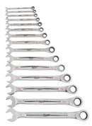 Milwaukee 15-Pc Sae Ratcheting Combination Wrench Set, 1/4" To 1" - MLW-48-22-9416 | MFVCanada.com